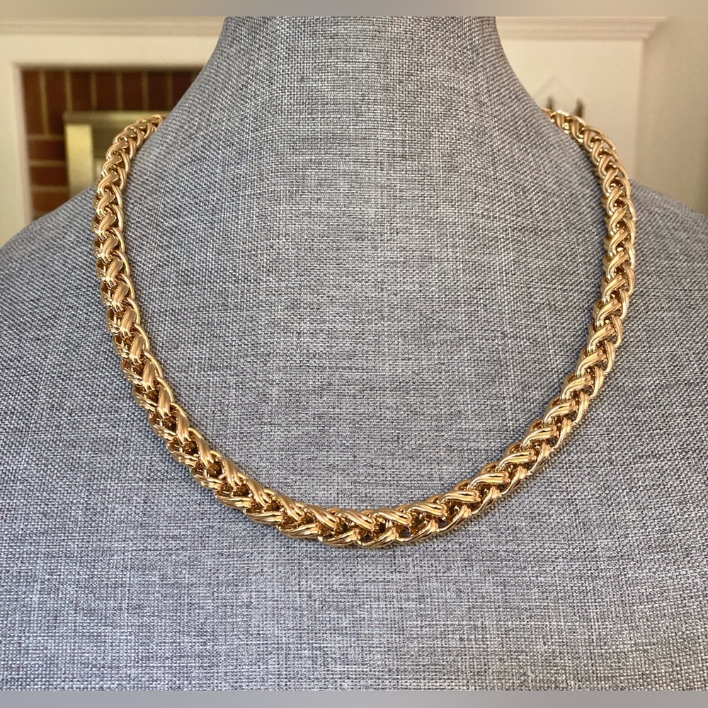 Napier Gold Braided Chain Necklace